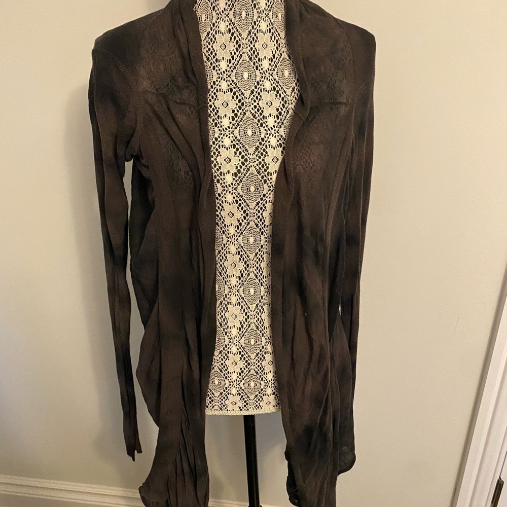 All Saints cardigan Brown Sheer Open Cardigan